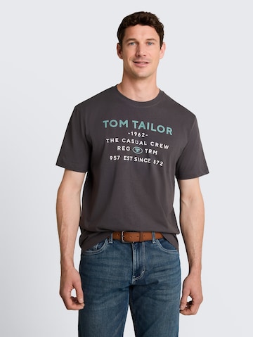 TOM TAILOR Majica | siva barva: sprednja stran