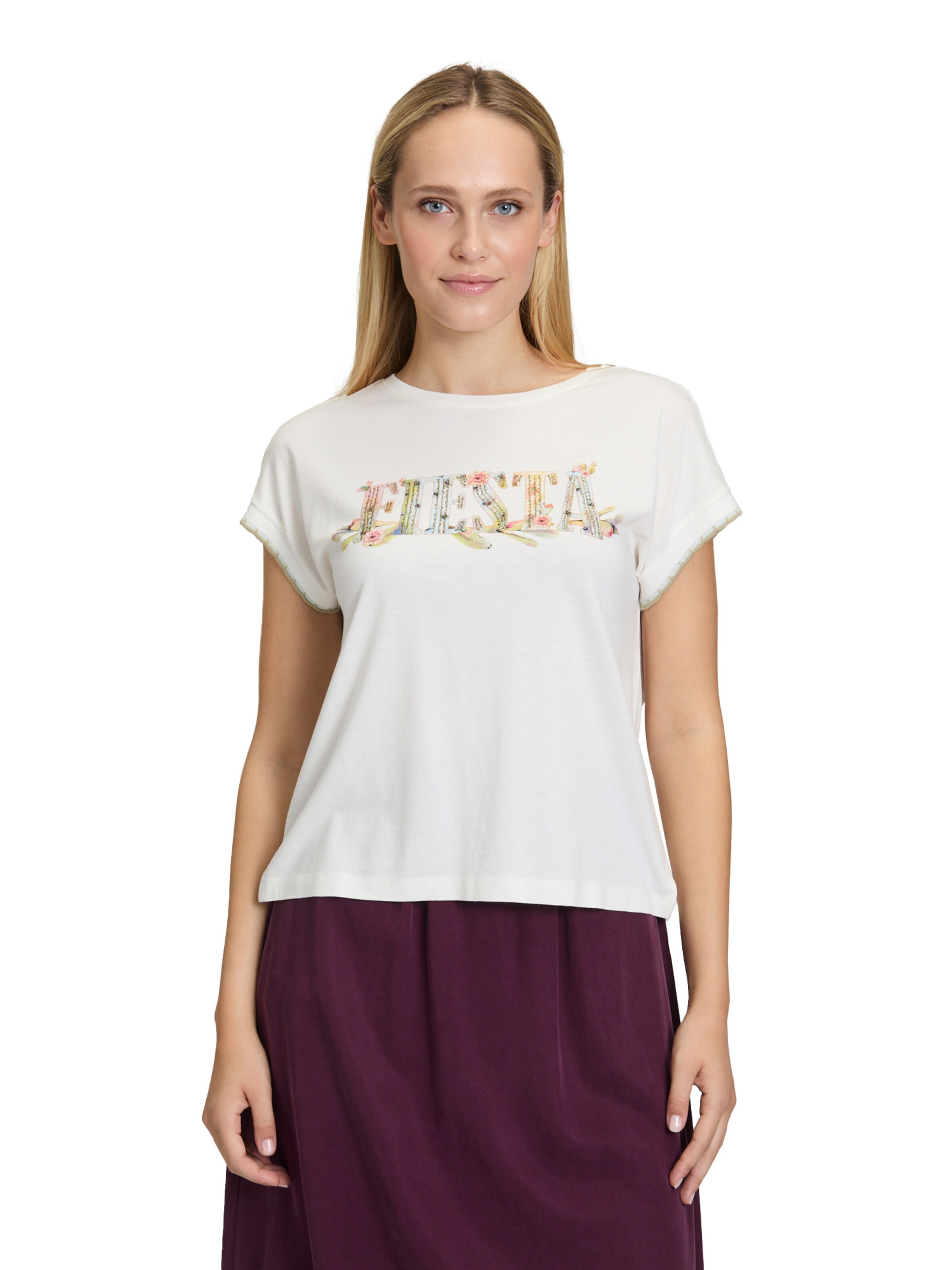 Cartoon Shirt in White: front