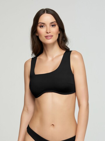 Marc & André Bralette Bikini Top in Black: front