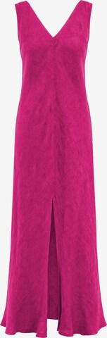 Haris Cotton Sukienka 'Maxi Linen Dress with V Neck' w kolorze różowy: przód
