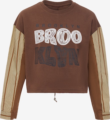 HOMEBASE Sweatshirt in Bruin: voorkant