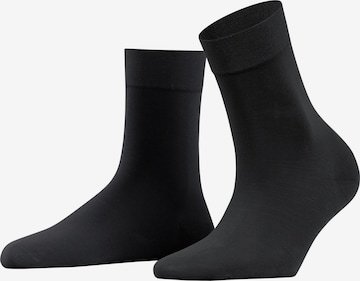 FALKE Socken 'Fine Softness' in Schwarz: Vorderseite