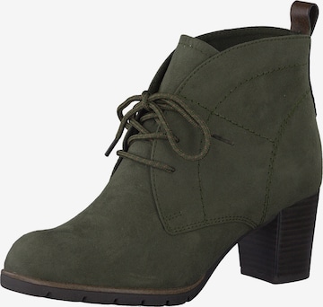 MARCO TOZZI Lace-up bootie in Green: front