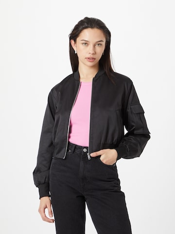 Gina Tricot Between-season jacket in Black: front