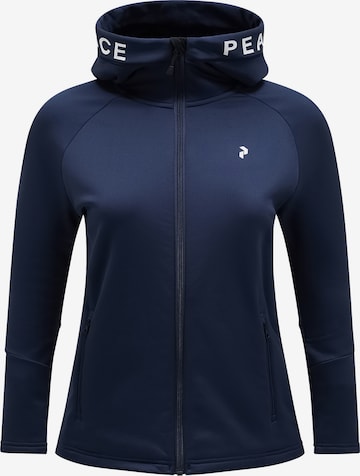 Veste en polaire fonctionnelle PEAK PERFORMANCE en bleu : devant