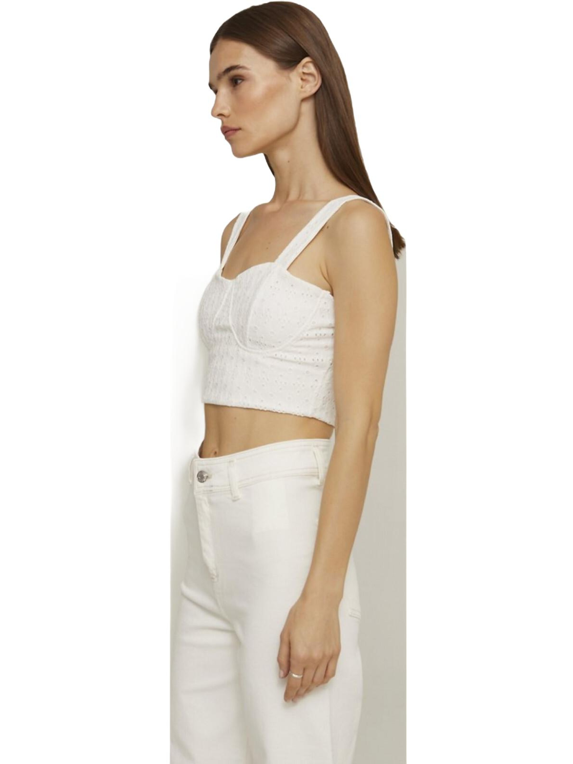 LTB Jeans - Top 'LTB Jeans Damen-Ripptanktop' en blanco