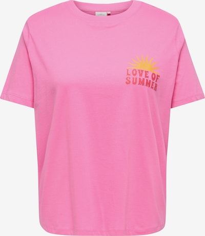 Marškinėliai 'CARALBERTE' iš ONLY Carmakoma, spalva – šviesiai geltona / orchidėjų spalva / oranžinė / granatų spalva, Prekių apžvalga