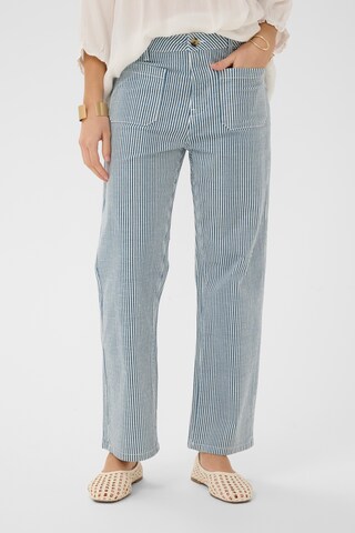 Cream Regular Pants 'CRBerta' in Blue: front