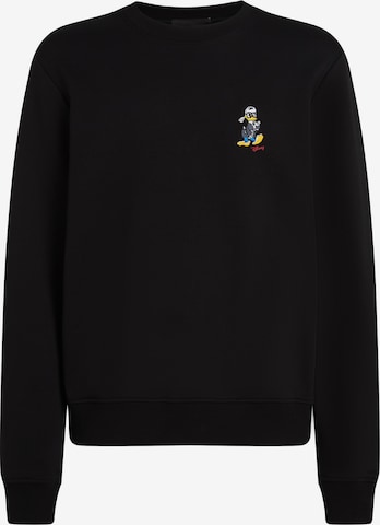 Karl LagerfeldSweater majica 'Disney x Karl Lagerfeld' - crna boja: prednji dio