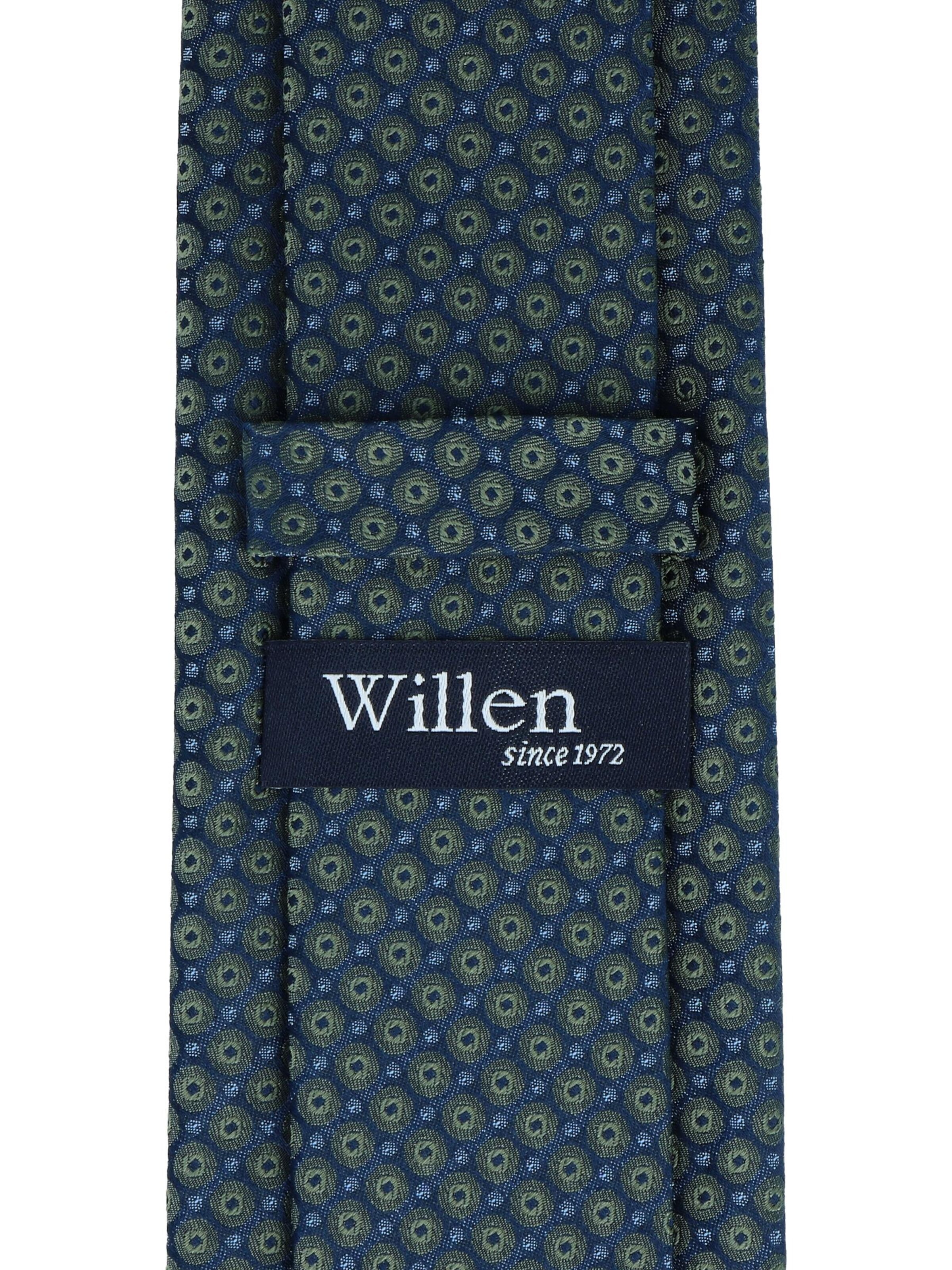 WILLEN Krawatte 'Kleinmuster Marine'‌‌‌‌‌‌‌‌‌ in Grün