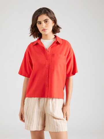 PIECES Bluse 'PCMILANO' in Rot: Vorderseite