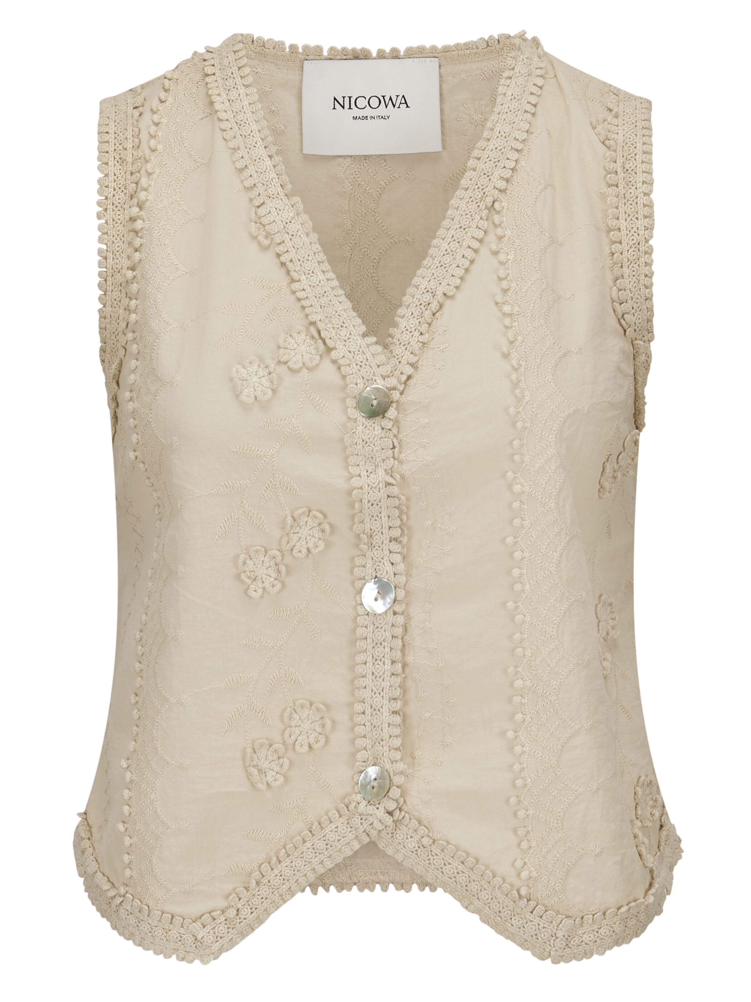 Nicowa Vest 'ALONO' in Beige: front