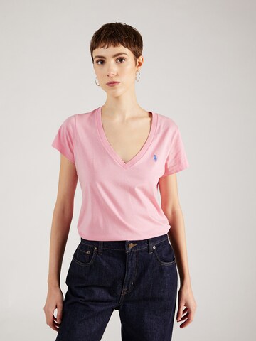 T-shirt Polo Ralph Lauren en rose : devant