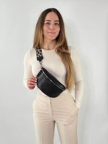 Sacs banane 'SERENA medium' lePelou en noir : devant