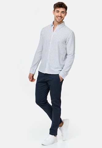 INDICODE JEANS Regular fit Overhemd 'Brayden' in Blauw