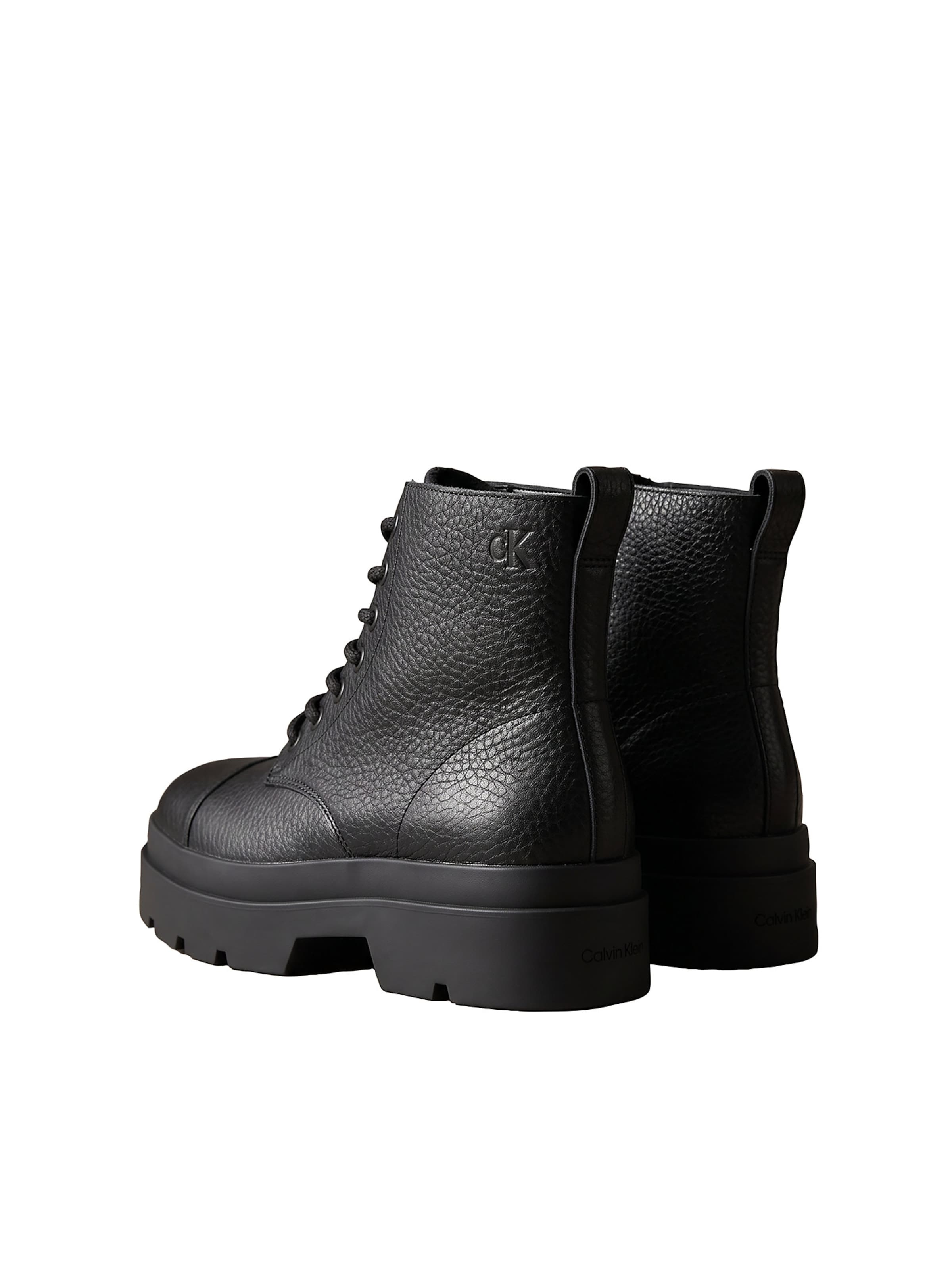 Calvin Klein Lace-Up Boots in Black