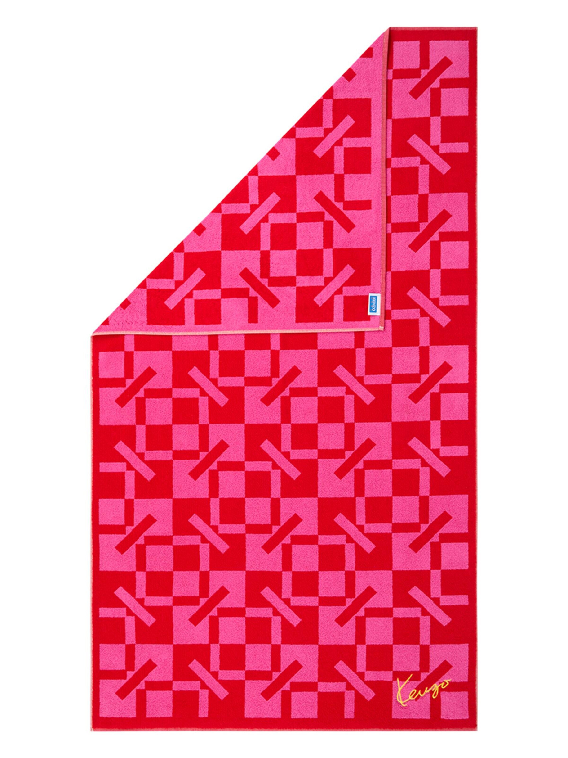 KENZO Towel 'KMONOGRA' in Red