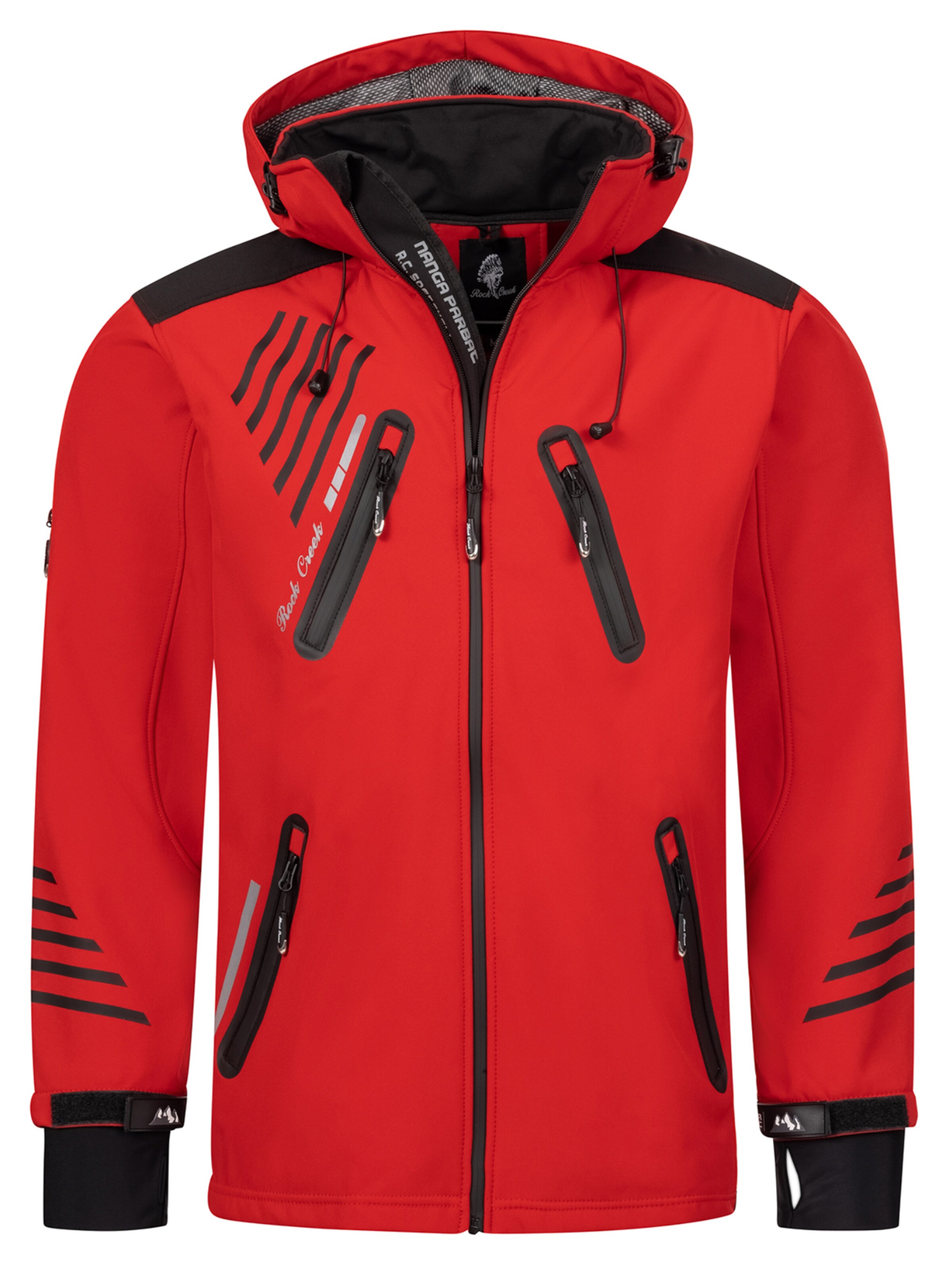 Rock Creek Outdoorjacke in Rot: Vorderseite