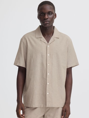BLEND Comfort fit Button Up Shirt ' BHAban  Cuba' in Beige: front