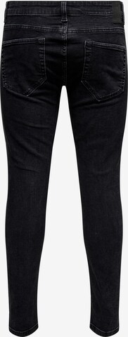 Skinny Jeans 'Swarp Life' de la Only & Sons pe negru