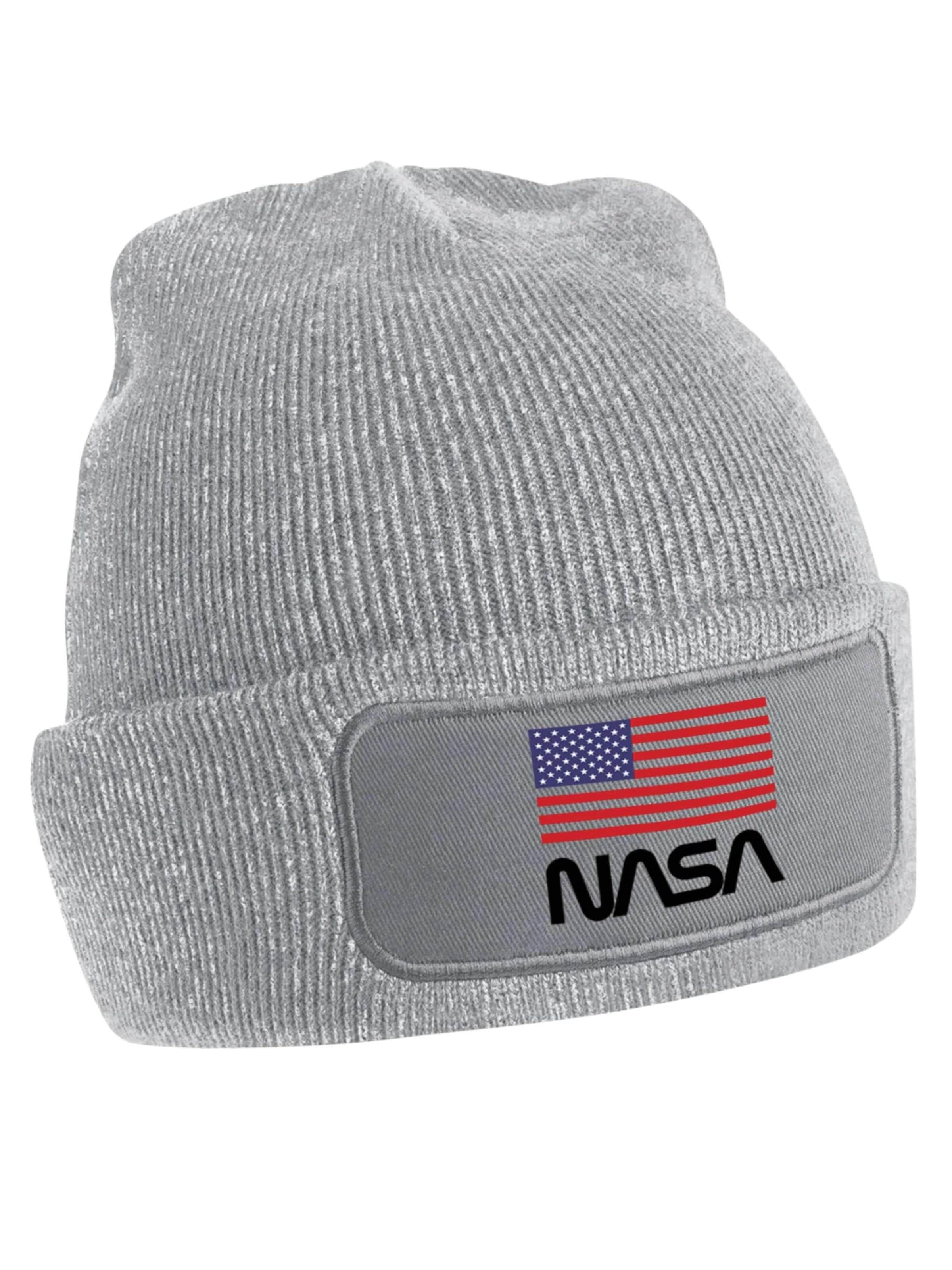 Youth Designz Mütze 'NASA USA'‌‌‌‌‌‌‌‌ in Grau