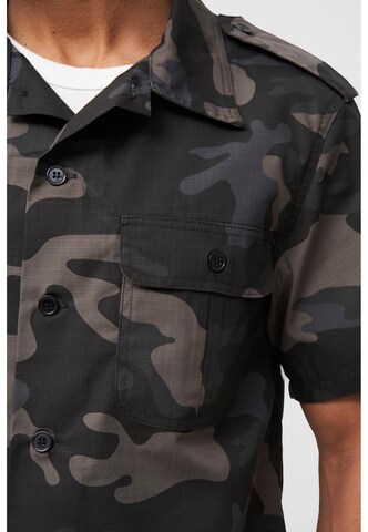 Brandit Regular fit Button Up Shirt in Green