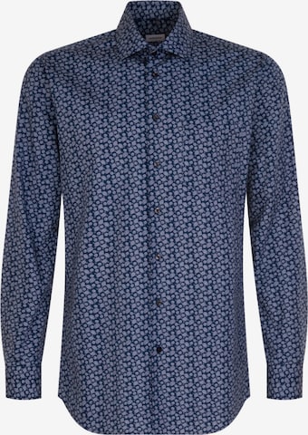 SEIDENSTICKER Slim fit Button Up Shirt in Blue: front