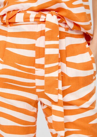 Wide Leg Pantalon à pince s.Oliver en orange