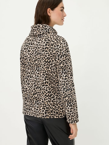 Olsen Sweatshirt, hochwertiger Jacquard mit modernem Leo-Muster in Beige