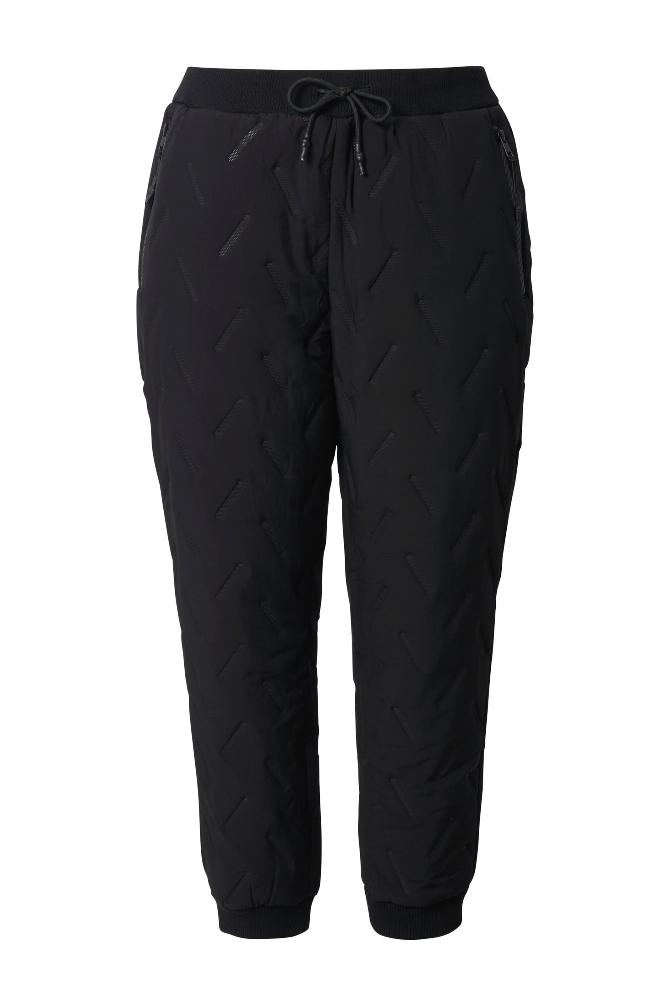 Ulla Popken Tapered Functionele broek in Zwart: voorkant