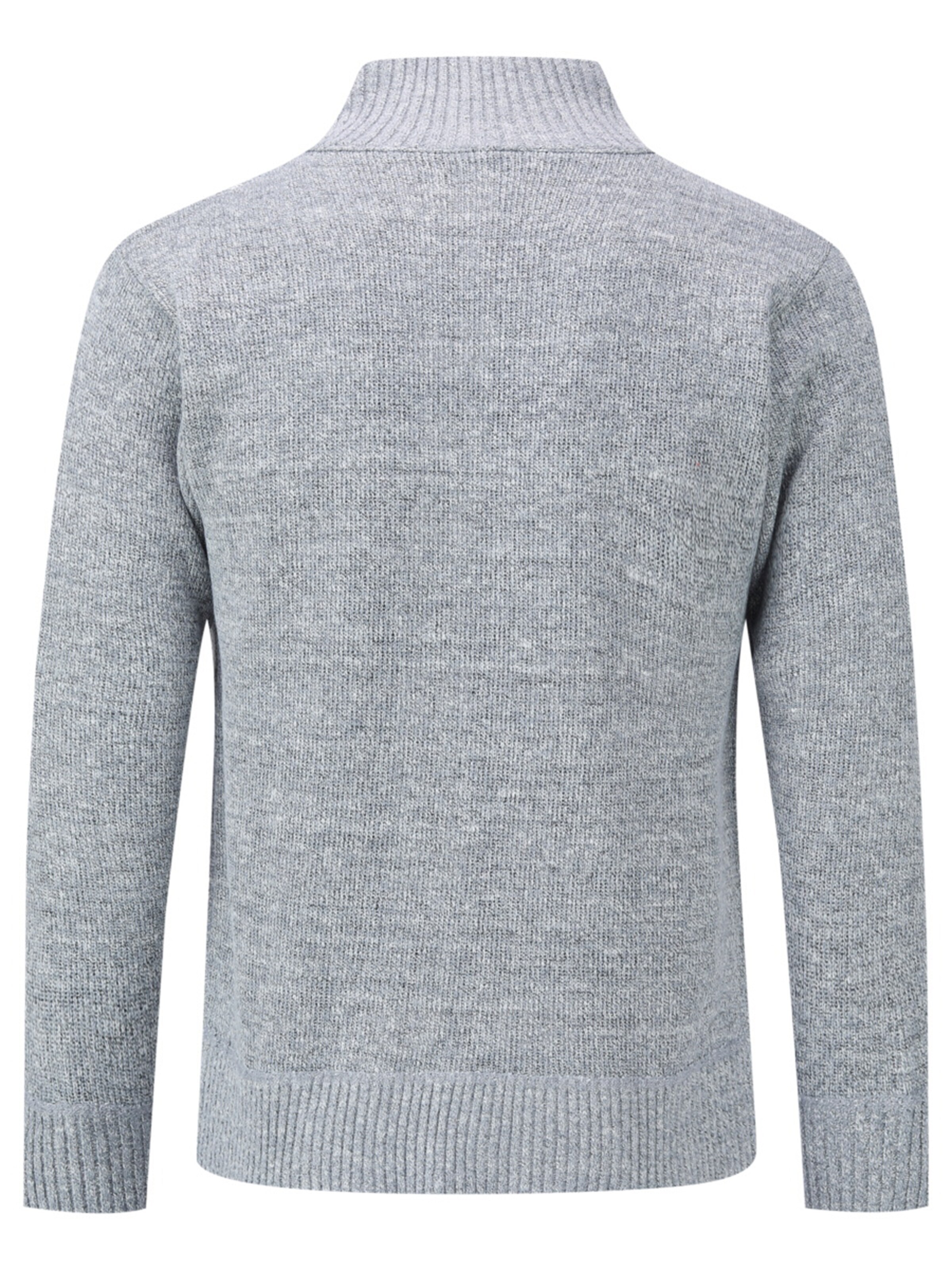 YOUTHUP Strickjacke 'Wertigkeit'‌‌‌‌‌‌ in Grau