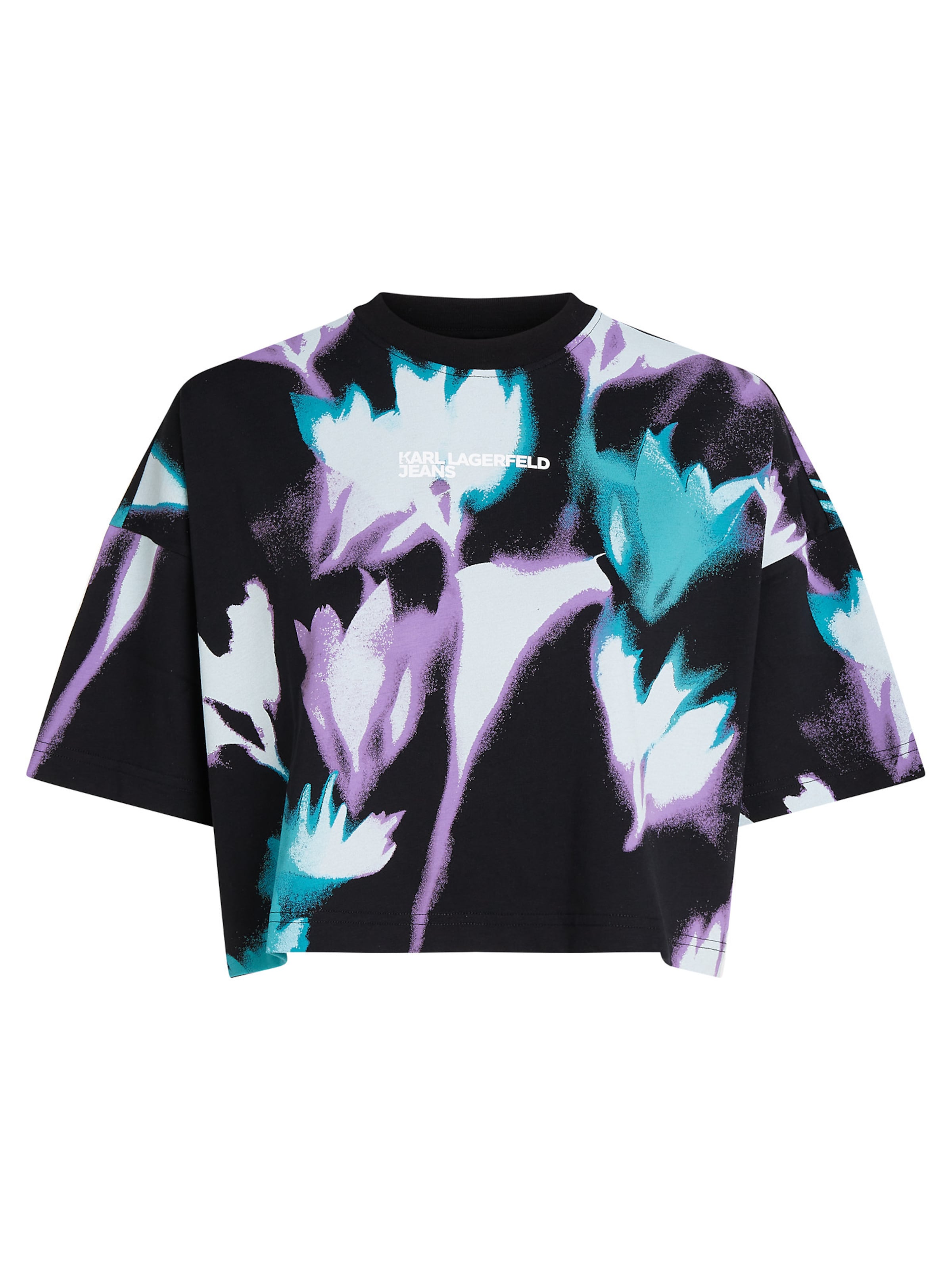 KARL LAGERFELD JEANS Camisa em azul claro / roxo claro / preto / offwhite, Vista do artigo