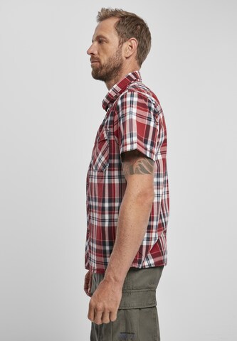 Brandit Regular fit Button Up Shirt 'Roadstar' in Red