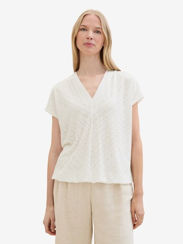 TOM TAILOR Blouse in Wit: voorkant