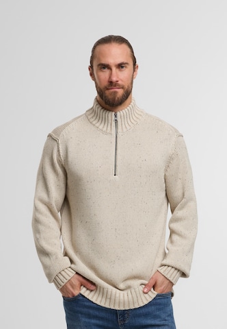 INDICODE JEANS Sweater 'Oscarlo' in Beige: front