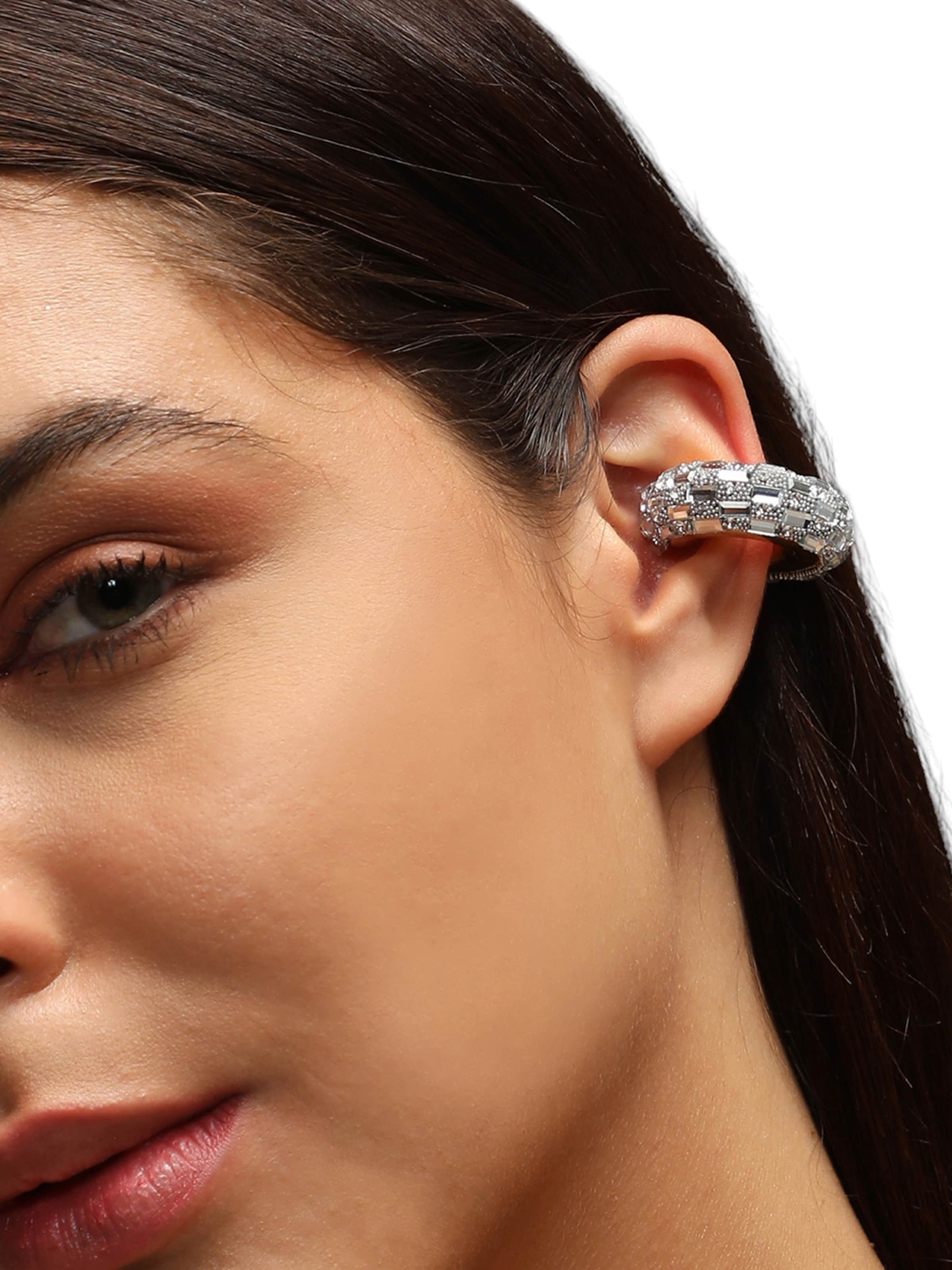 SOHI Uhani ' Ramba ' | srebrna barva: sprednja stran