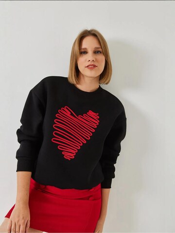 Bianco Lucci Sweatshirt in Zwart