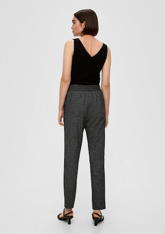s.Oliver BLACK LABEL Regular Pleat-front trousers in Black
