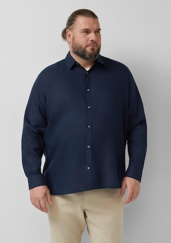 s.Oliver Regular Fit Hemd in Blau: Vorderseite