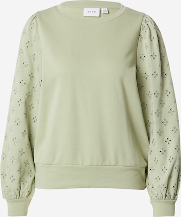 VILA Sweatshirt in Green: front