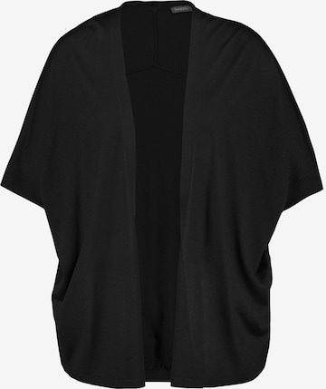 SAMOON Knit cardigan in Black: front