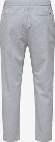 Only & Sons Slim fit Pleat-Front Pants 'Dew' in Blue