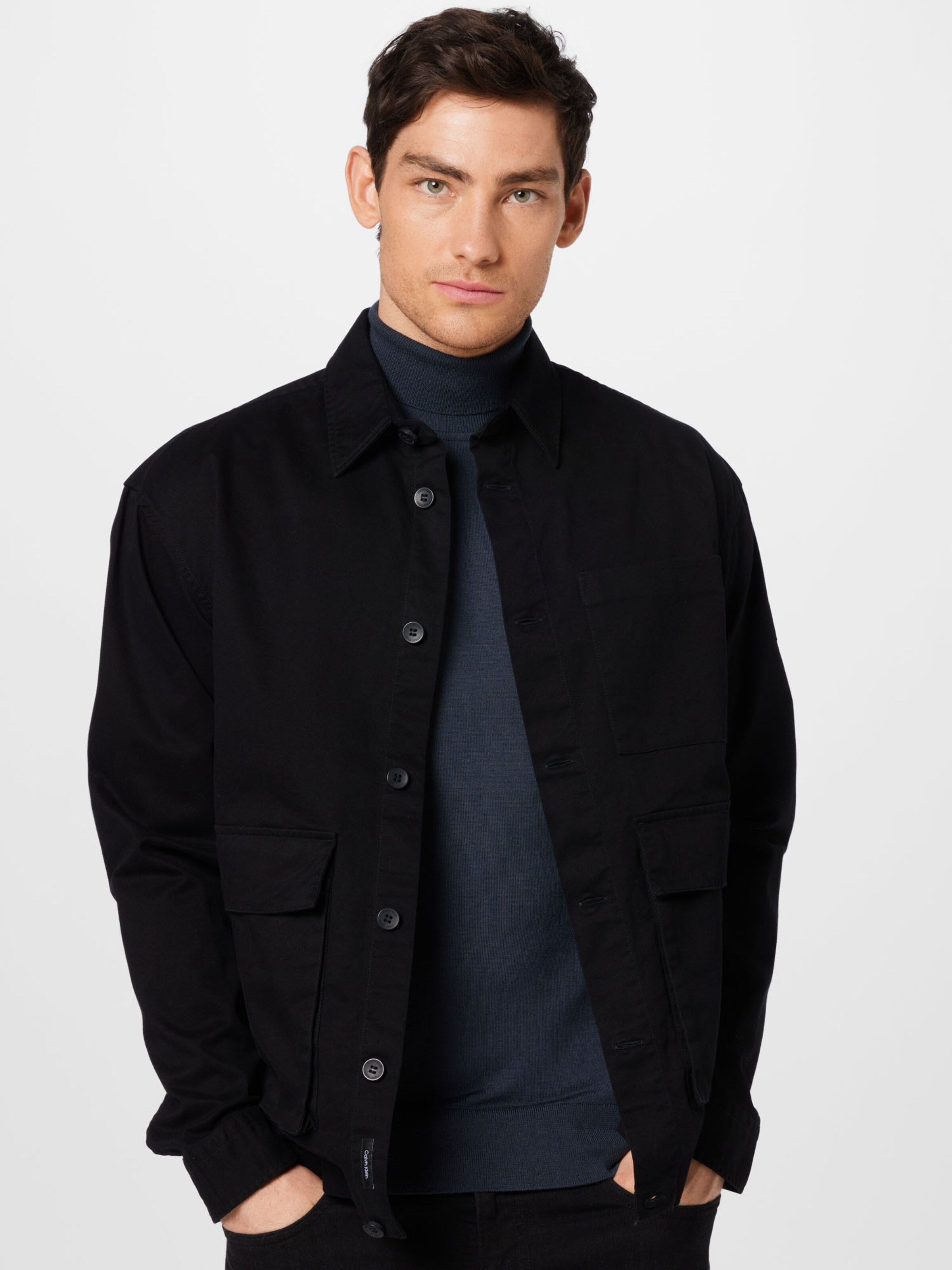 Männer Jacken Calvin Klein Jacke in Schwarz - CI75189 Männer Jacken Calvin Klein Jacke in Schwarz - CI75189
