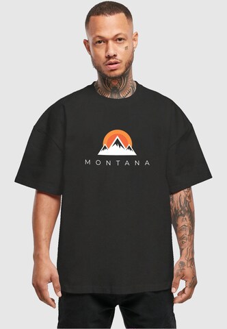 Merchcode T-Shirt 'Montana' in Schwarz: Vorderseite