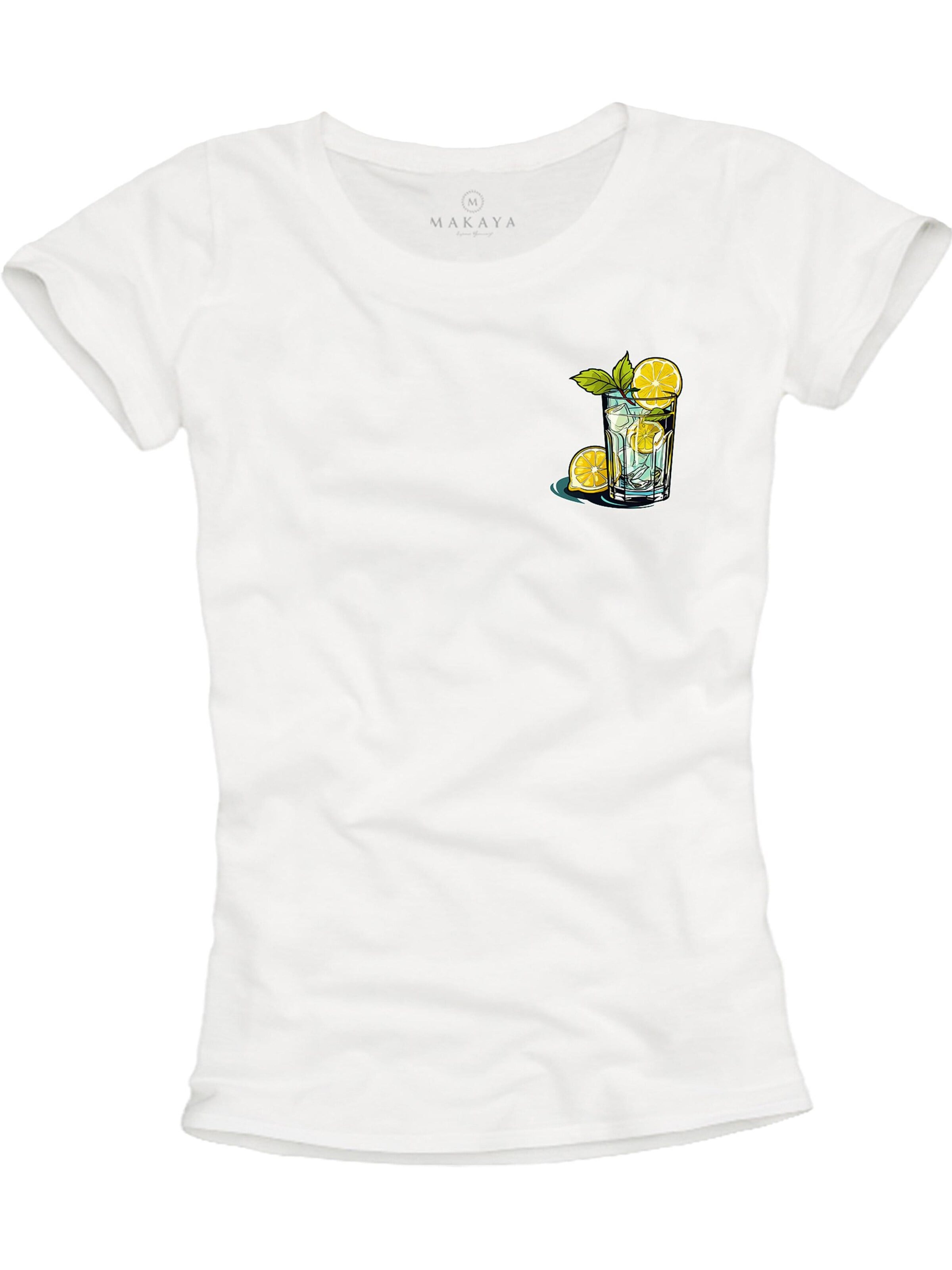 MAKAYA Shirt 'Gin Tonic' in White: front