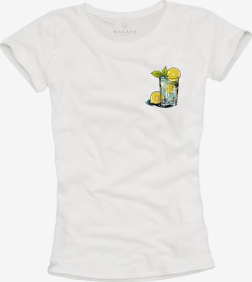 MAKAYA Shirt 'Gin Tonic' in White: front
