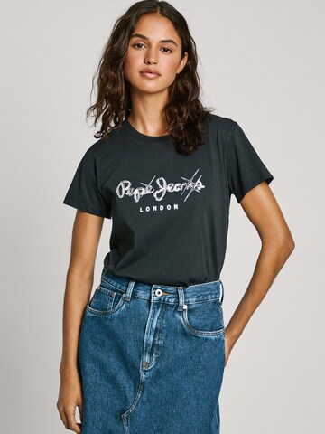 juoda Pepe Jeans Marškinėliai 'LETICIA': priekis