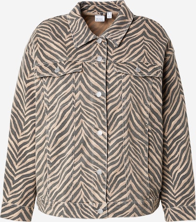 Demisezoninė striukė 'VMCTessa' iš Vero Moda Curve, spalva – kapučino spalva / juodo džinso spalva, Prekių apžvalga