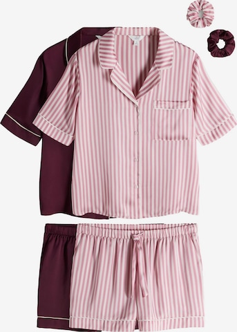 The SetKratke hlače za spavanje - roza boja: prednji dio