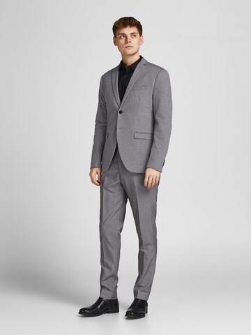 JACK & JONES Slim fit Trousers with creases 'Franco' in Grey